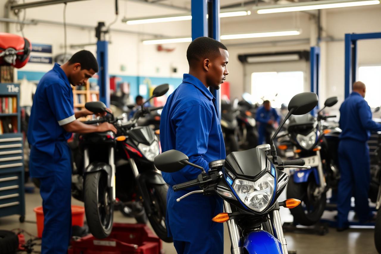 METL Bajaj service workshop